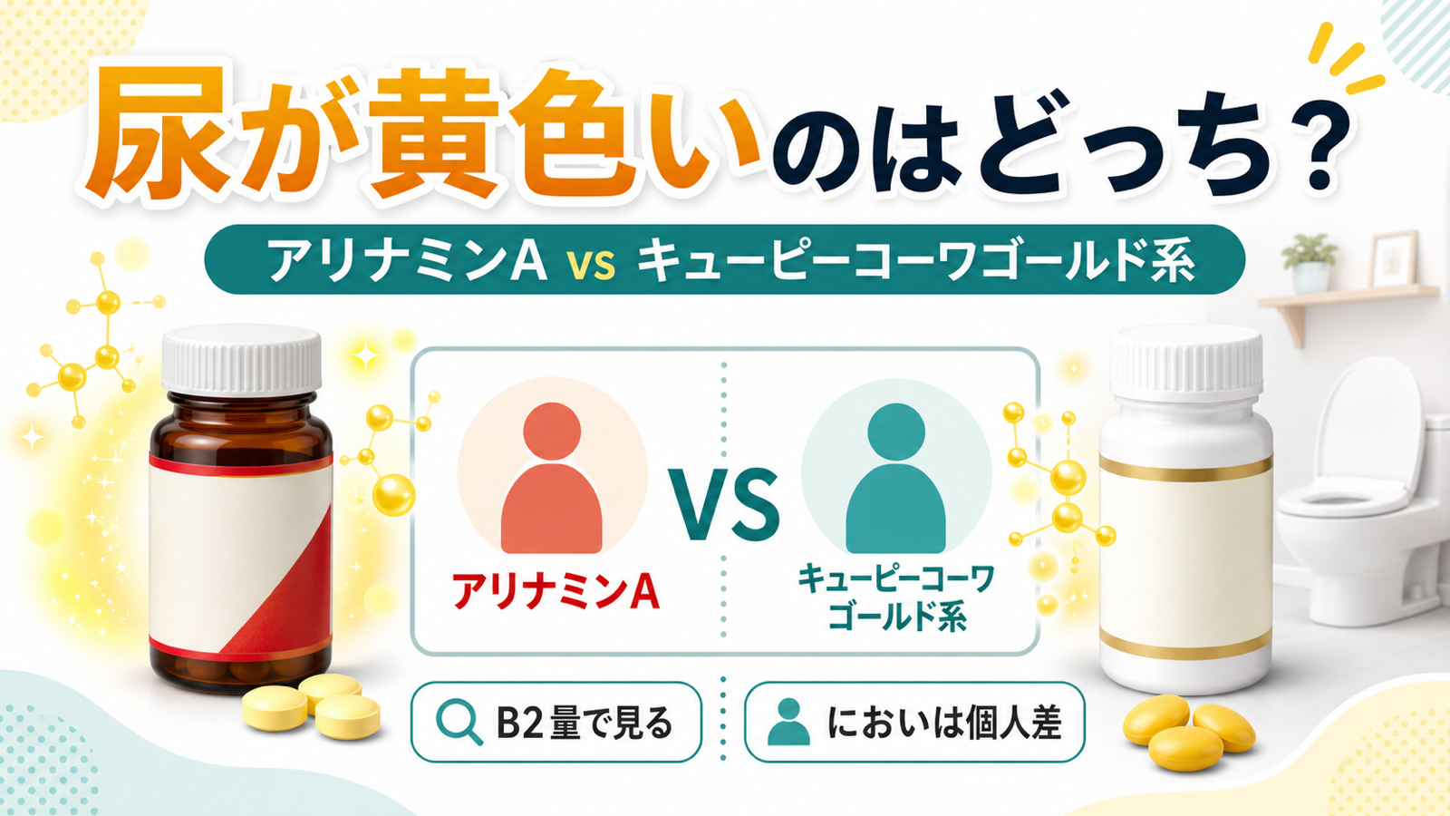 ビタミン剤と尿の変化の記事サムネイル